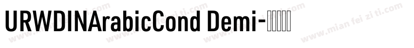 URWDINArabicCond Demi字体转换